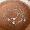 Changheng S925 Sterling Silver Simple Small Flower Necklace For Women