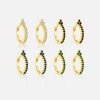 Zircon Earrings With Diamond Circle Ear Clip Women