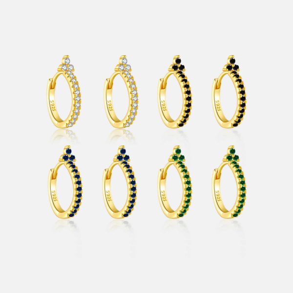 Zircon Earrings With Diamond Circle Ear Clip Women