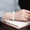 White Jade Barrel Beads Men's And Women's Bracelet