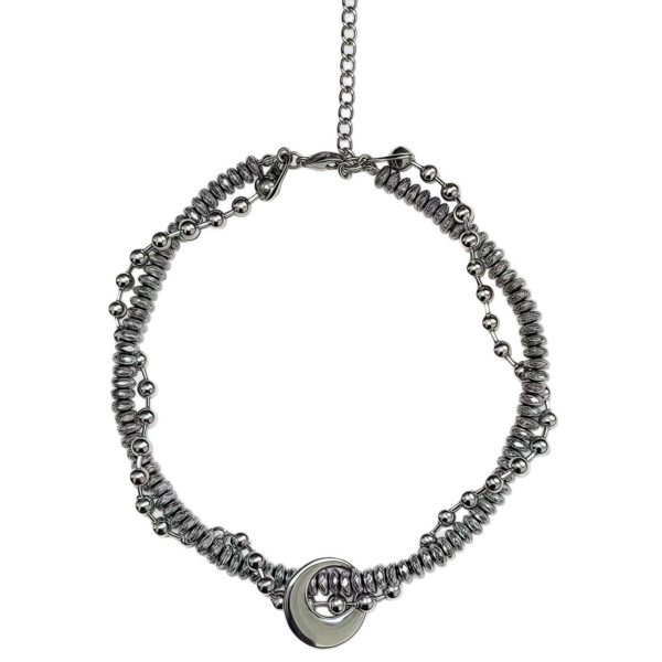 Hip Hop Necklace Future Sense Heavy Industry Winding Steel Titanium Metal