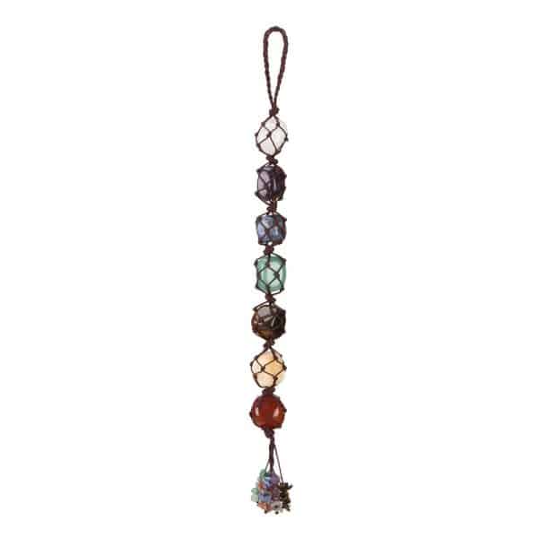 7 Colored Stone Seven Colors Crystal Stone Hand-woven Pendant