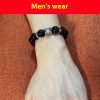 Silver 999 Natural Obsidian To Cloud Year Of Bracelet