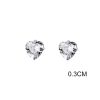 White Diamond Set Small Love Earrings