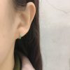 Circle-shaped Diamond Colorful Crystals Opal Zircon S925 Sterling Silver Earrings