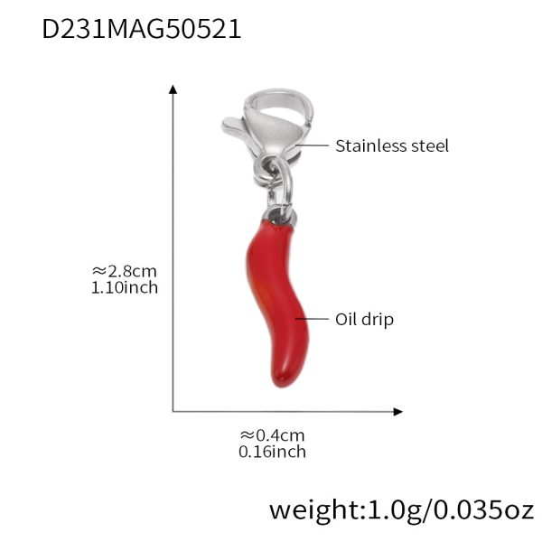 Colored Glaze Pepper Accessories Necklace Bracelet