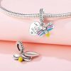 925 Sterling Silver Beads Pendant DIY Bracelet Jewelry Accessories