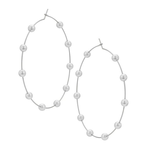 The New Pearl Big Circle Earrings Are Exaggerated