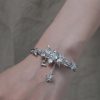 Butterfly Tassel Bracelet New Chinese Style White Agate High Sense