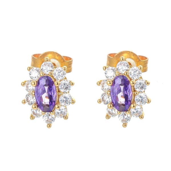 Women's Fashion Simple Micro-set Zirconia Earbone Studs
