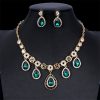 Women's Jewelry Set Bridal Necklace Earrings Wedding Two-piece Banquet Accessories