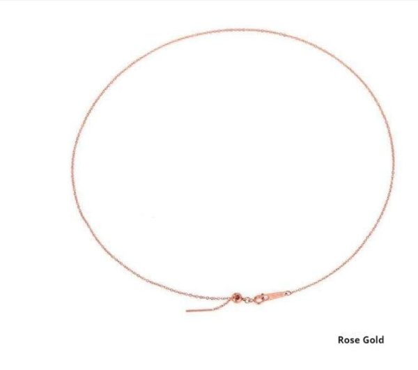 Stainless Steel DIY Titanium Steel Simple Necklace Adjustable