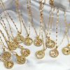 Golden Twelve Constellation Pendant Necklace INS Style