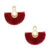 Water Drop Fan-shaped Tassel Earrings