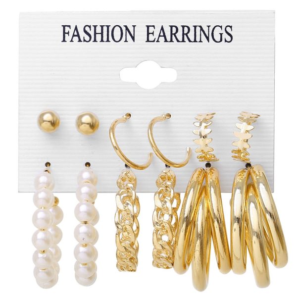 5c55c2e6-b5d5-46ed-b83d-98accf422603.jpg Retro Simple Temperament Ladies Plain Silver Simple Earring Set