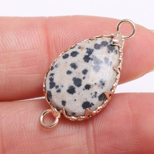 Drop Shaped Faceted Natural Stone Connector