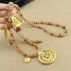 New Chinese Style National Style  Gold Tiger Eye Long Necklace