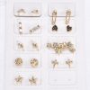 Fashion Simple Alloy Diamond Earring Set