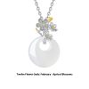 The 12 Floras White Chalcedony Peace Buckle S925 Silver Necklace