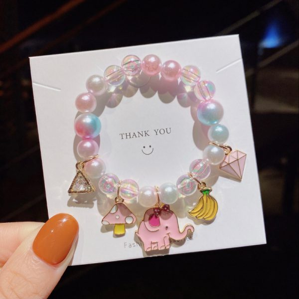 Pearl Cartoon Bracelet Cute Gradient Color