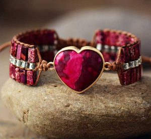 Women's Jewelry Bracelet Heart Shaped Imperial Stone