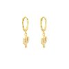 Women's Fashion Diamond Cactus Drop Earrings