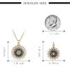 Sun Necklace Earrings Jewelry Set