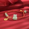 Fashion Blessing Card Rabbit Red Rope Bracelet