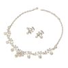 Pearl Bohemian Style Necklace Earrings Jewelry Set