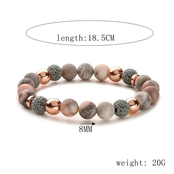 Yoga Energy Lava Volcanic Rock Bead Bracelet