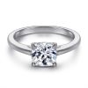 Single Rhinestone Ring S925 Sterling Silver Inlaid Zircon