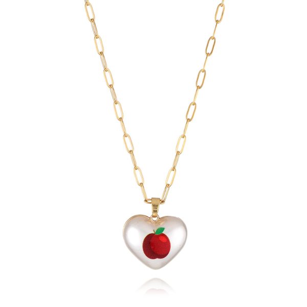 Temperament Girlish Heart Necklace FHearts Fruit Pendant