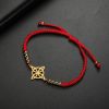 Stainless Steel Bracelet Simple And Adjustable Red Rope Bracelet