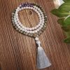 Bohemian Necklace 108 Glitter Stones Amethyst Lantern