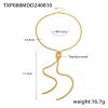 Gold Knotted Tassel Snake Chain Long Necklace