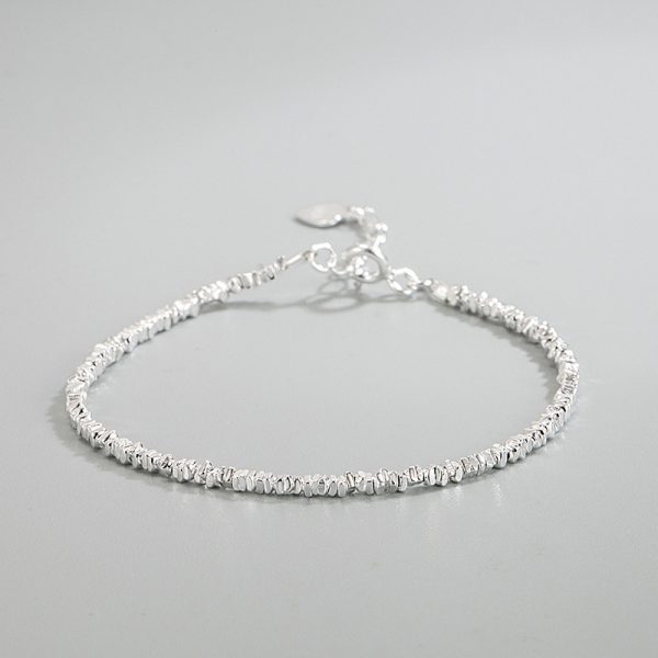 Ins Special-interest Design S925 Sterling Silver Broken Silver Bracelet For Women