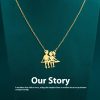 Fashion Stainless Steel 18K Gold Men And Women Couple Ins Style Necklace