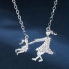 New Creative And Refined Cute Mother And Daughter Personalized Pendant Necklace