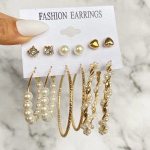 Fashion Personality Women's Geometric Earrings Set