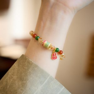 Citrine Five Sutra Bracelets Peaceful & Auspicious