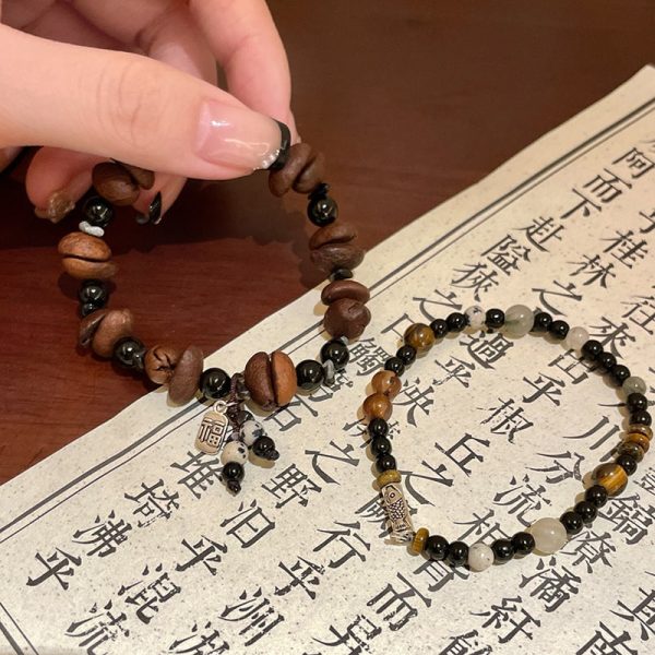 Coffee Bean Female Cartoon Puppy Simple Bracelet