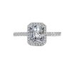 Women's Sterling Silver Moissanite Closed Ring