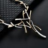 Creative Exaggerated Jewelry Two-color Cross Necklace Earrings Two-piece Set