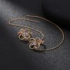 Cross Border Jewelry Wholesale Niche Design Earrings Female Fashion European And American Butterfly Copper Micro Set Zircon Long Tassel Ear Line