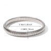 Women's Exaggerated Vertical Stripe Ring Elastic Titanium Steel Bracelet