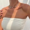 Women's Colorful Diamond-embedded Heart-shaped Clavicle Necklace