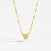 S925 Loving Heart In Sterling Silver Diamond Heart-shaped Pendant Necklace