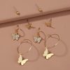 Diamond-studded Temperament Exquisite Butterfly Set Earrings