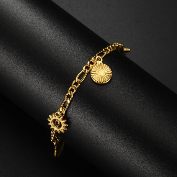 Shell Charm Star INSPIRA Sun Stainless Steel Bracelet