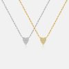 S925 Loving Heart In Sterling Silver Diamond Heart-shaped Pendant Necklace